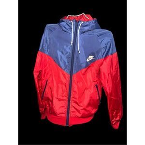 Nice Men Vintage 90’s Nike sports track runner windbreaker large blue jacket siz
